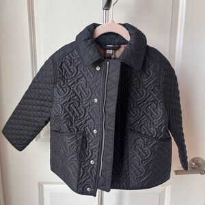 New With Tags (NWT) Burberry Girls Quilted Black Jacket